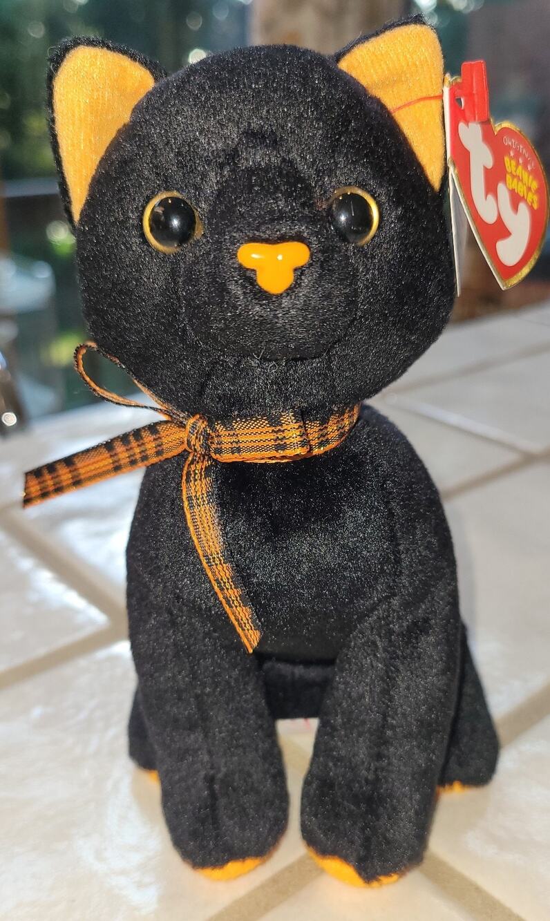 TY Beanie Baby Sneaky the Black Cat Halloween Plush 2010 New with Tags